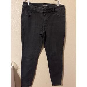 Maurice Mid-Rise Black Jeans - Women's Plus Size 18W